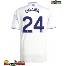 Camisa de Futebol Aston Villa Amadou Onana #24 Equipamento Alternativo 2025-26 Manga Curta
